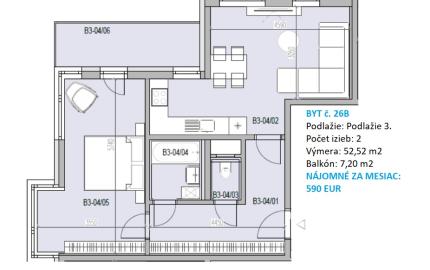 REZERVOVANÝ - NOVOSTAVBA na Pršianskej Terase - 2i byty na prenájom