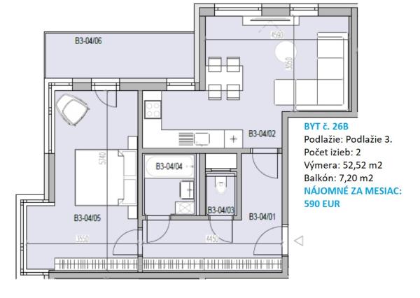 REZERVOVANÝ - NOVOSTAVBA na Pršianskej Terase - 2i byty na prenájom